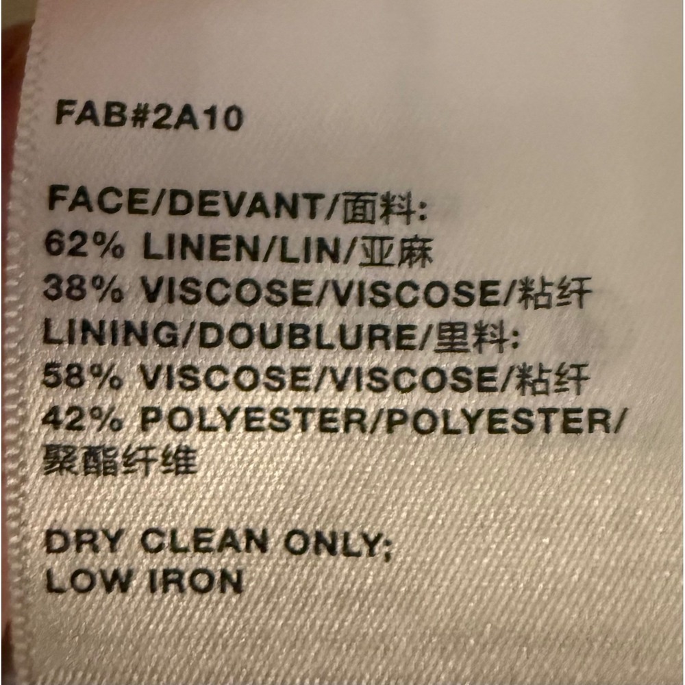 Lafayette 148 New York Gates Floral Jacquard Linen Blend Pants Pebble Size 8 NEW - Picture 9 of 14
